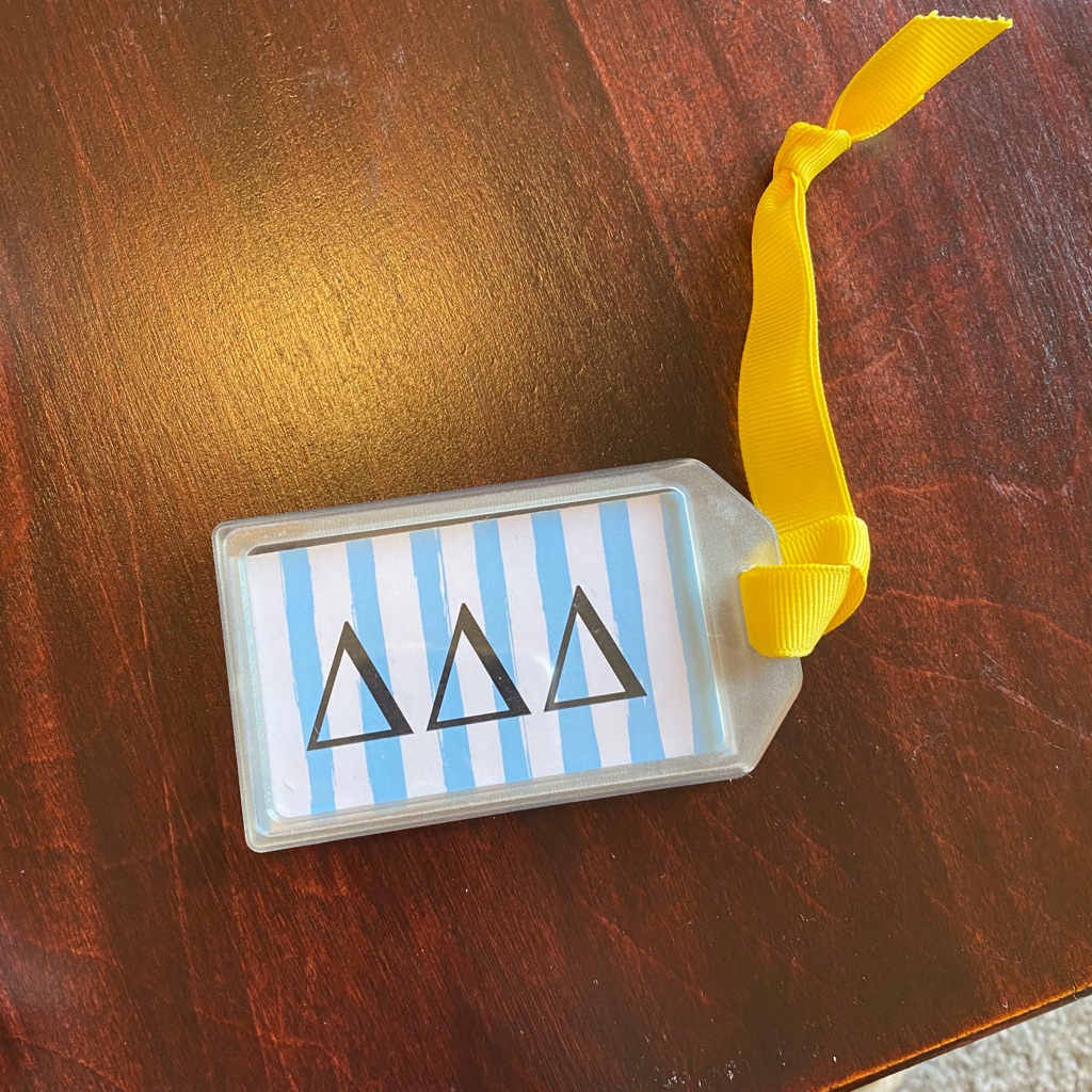Tri Delt Tri Delta Delta Delta Delta Luggage Tag
